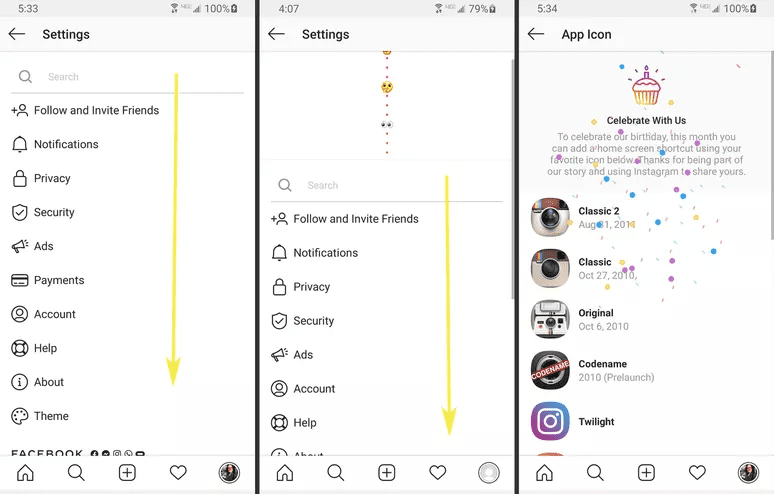 Comment changer le logo Instagram