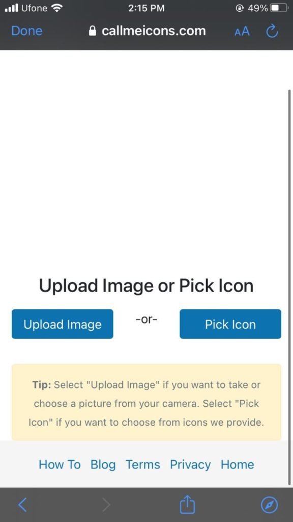 téléchargez une image ou choisissez une icône sur le site Web de callmeicons