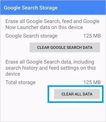 Effacer tous les paramètres de données Android