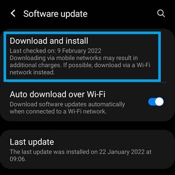 Installer la mise à jour Android