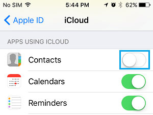 Désactiver iCloud pour accéder aux contacts sur iPhone