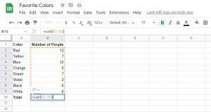 Comment additionner une colonne ou une ligne dans Google Sheets à l'aide de la fonction somme