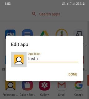 how to change app names android
