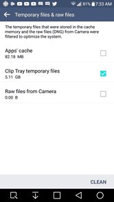 where is the clip tray on android phone