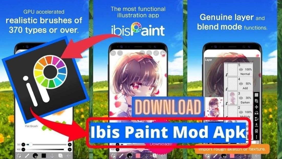 Ibis Paint X Pro MOD APK (Pro / Prime débloqué, pas de publicité, noir)