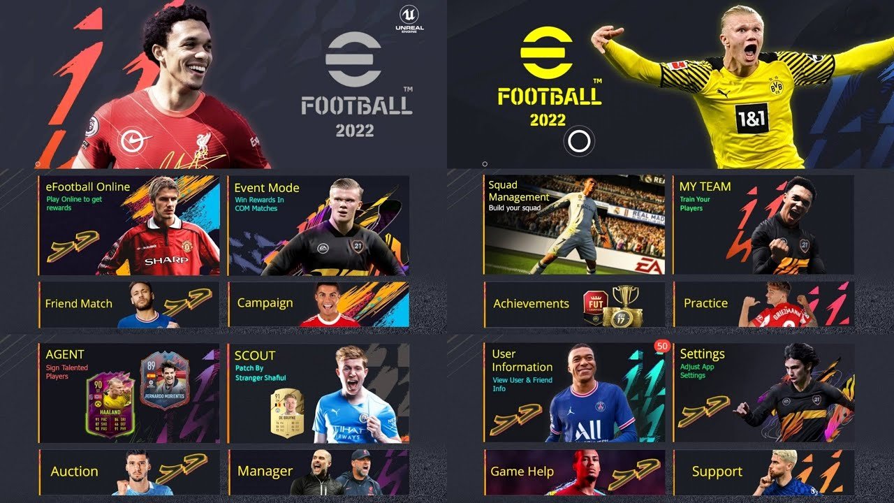 Télécharger PES 2022 Mobile 5.6.0 FIFA Theme Patch Android Best Graphics (Android/iOS)