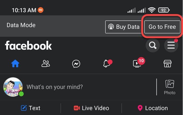 Activate Free Mode on Facebook Lite