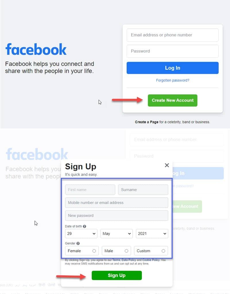 Creating a private account for a business page on Facebook