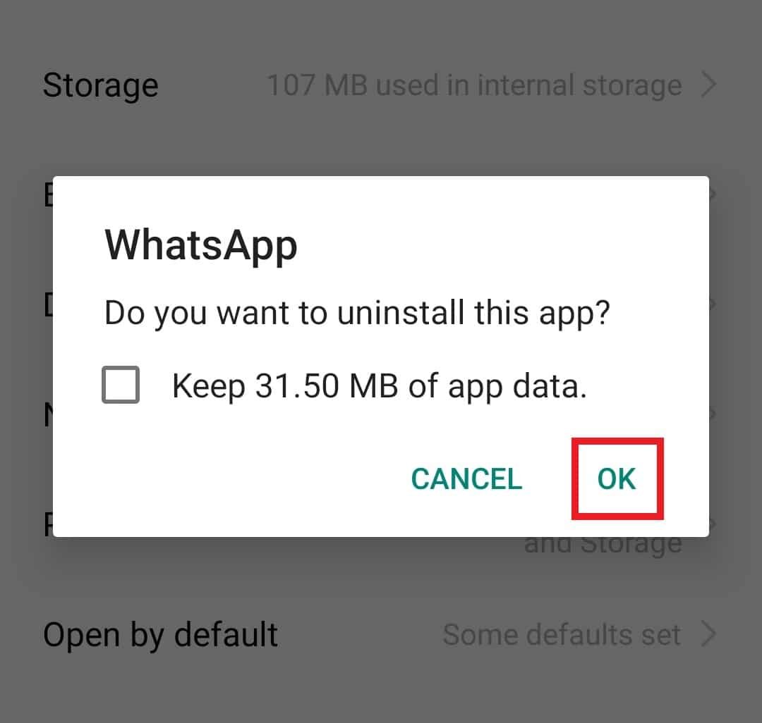 Appuyez sur OK.  7 façons de surmonter WhatsApp et de ne pas synchroniser les contacts sur Android