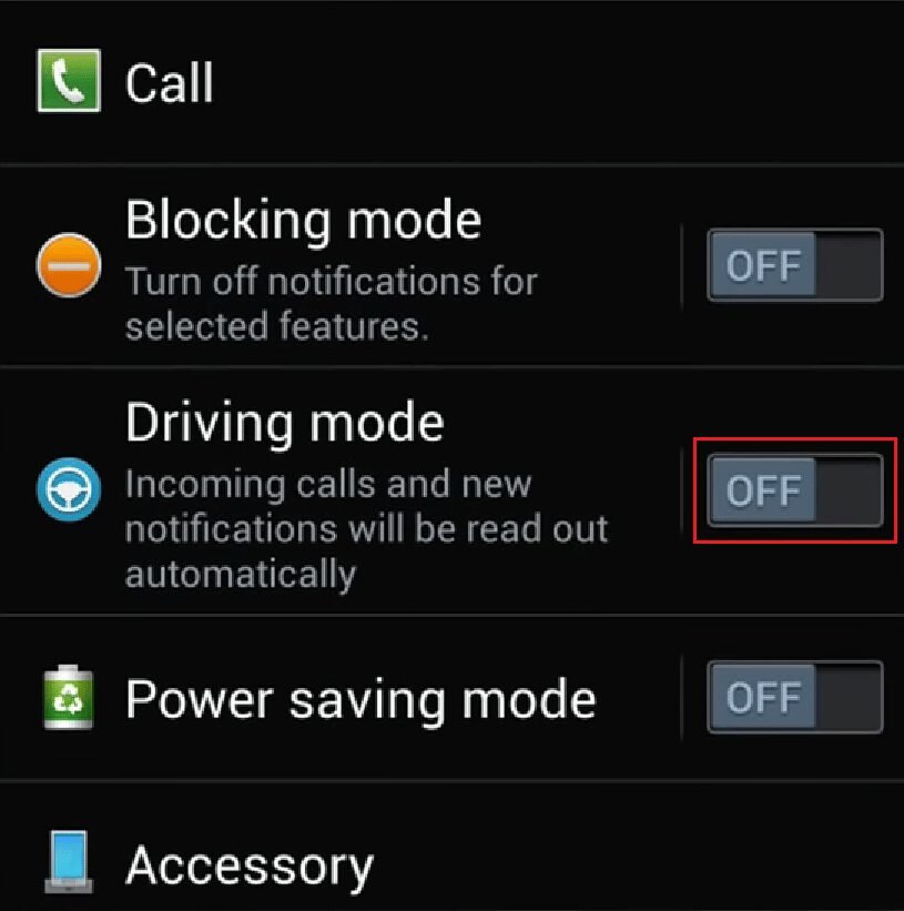Mode conduite activé |  Mode voiture Samsung Galaxy S3