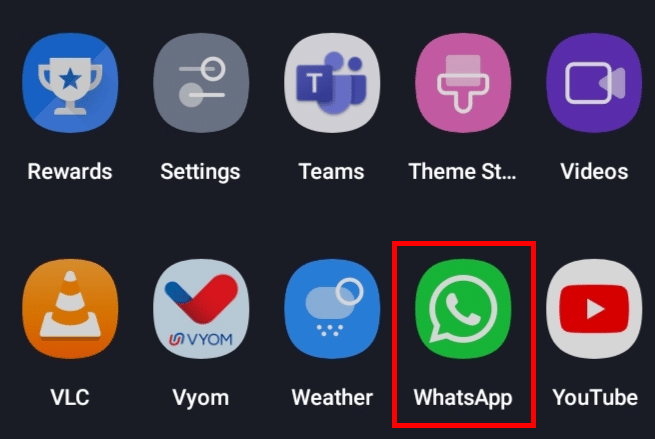 Ouvrez l'application WhatsApp sur votre appareil.