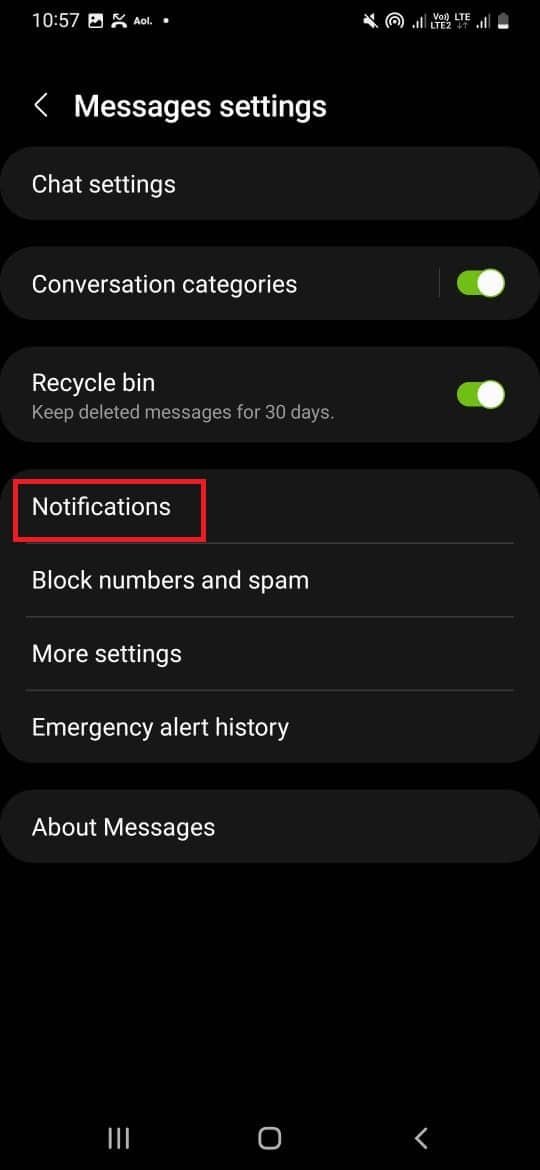 appuyez sur Notifications.  Comment modifier les sons de notification pour diverses applications sur Samsung